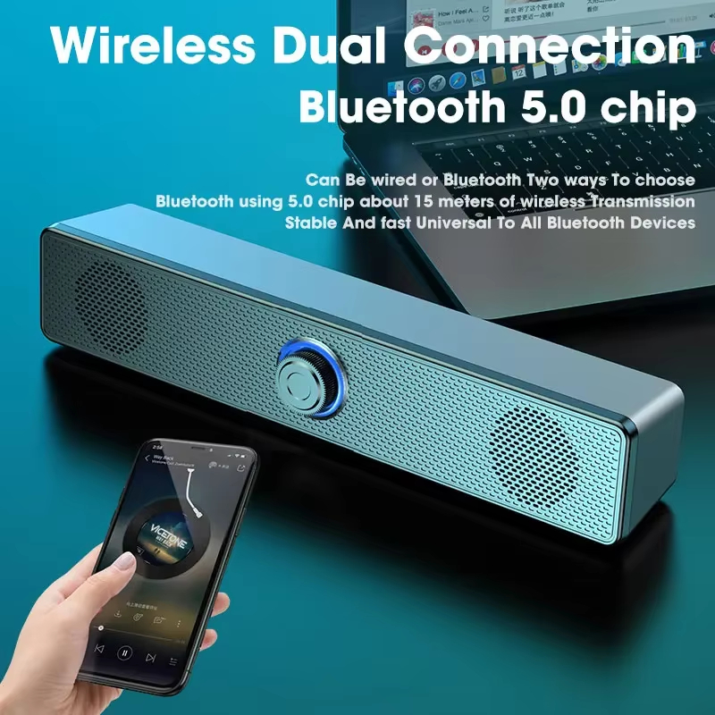 Full Range Speaker - Bluetooth 5.0 4D Surround Soundbar Wired