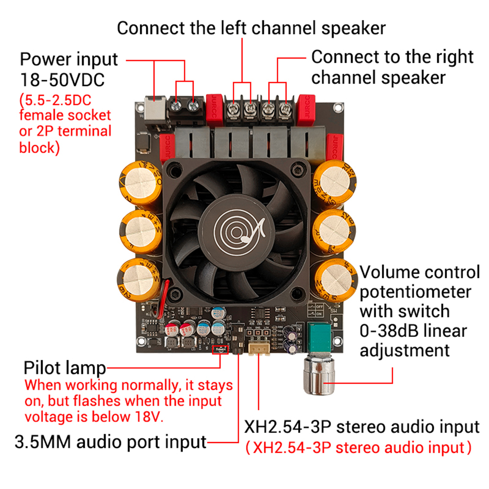 ZK-6002 DC18-50V Pure Power Am - Es9018 Dac 评论和价格