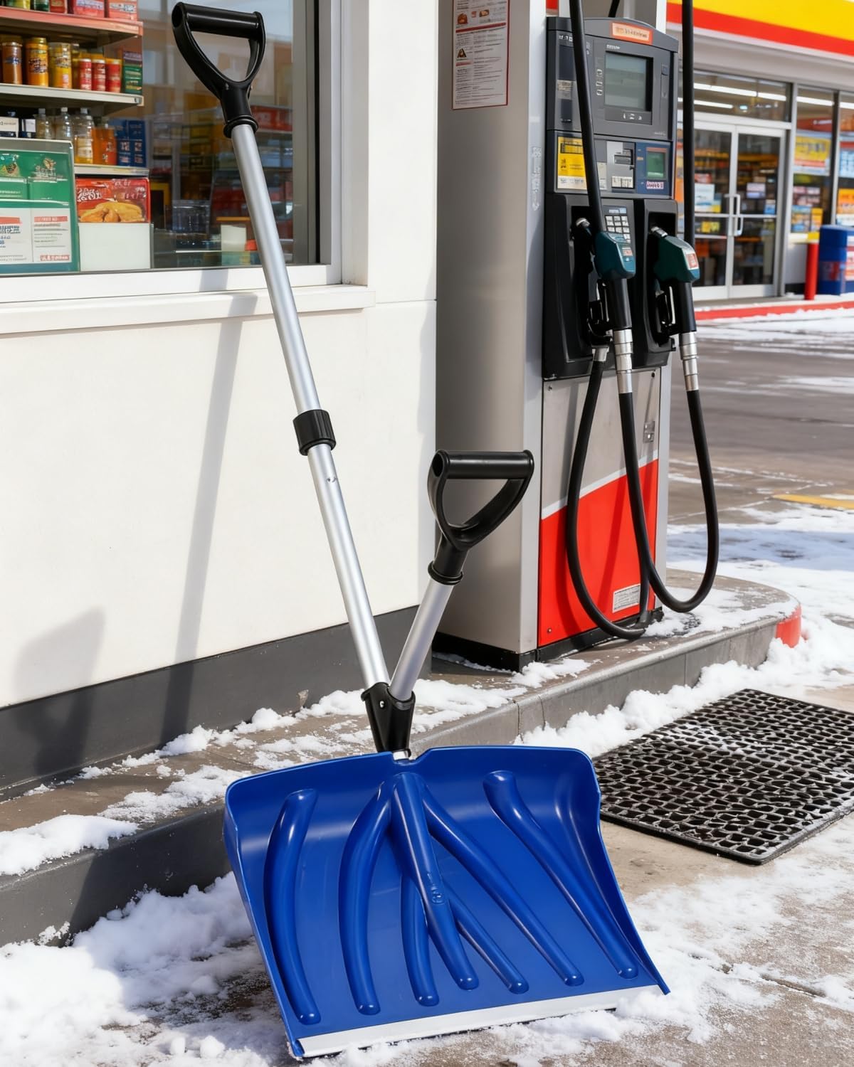 Ergonomic Snow Shovel With Ass - Knob Aluminum 评论和价格