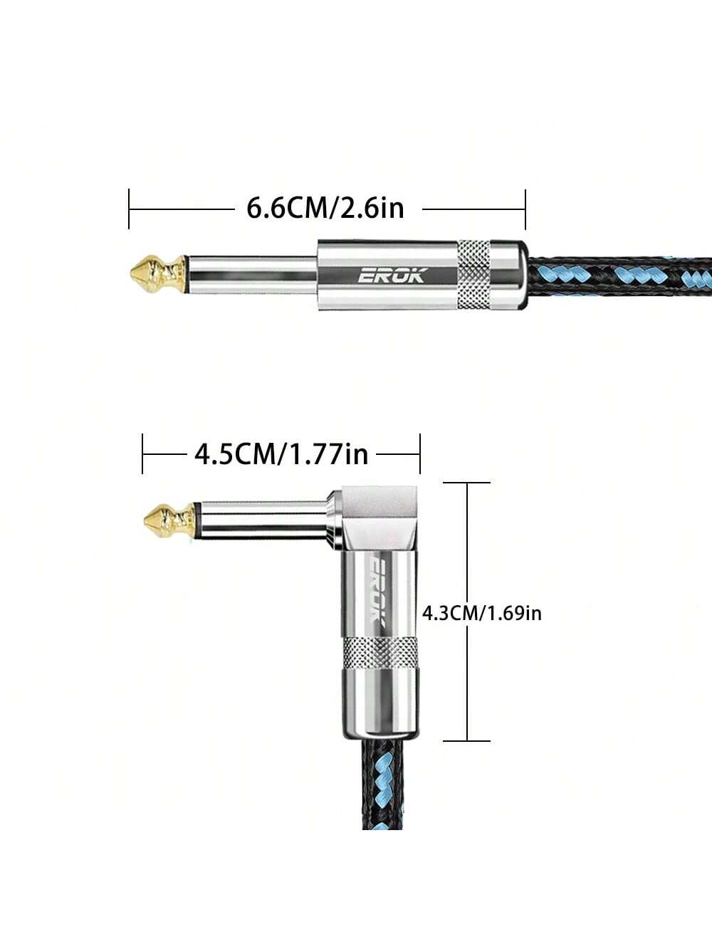 EROK 6.35mm Guitar Instrument  - Audio Cable Rca 评论和价格